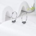 wholesale 925 Sterling Silver Oxidized Bali Bohemian Small Huggie Hoop Earrings - 925 Sterling Silver Minimalist Earings Gift Ideas for Her-0-2