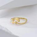 wholesale Yellow 9K Gold Hug Ring for Her Adjustable Hand Jewelry Christmas Birthday Anniversary Valentine s Gifts for Women Girlfriend Wife Fianc e-0-3