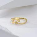 wholesale Yellow 9K Gold Hug Ring for Her Adjustable Hand Jewelry Christmas Birthday Anniversary Valentine s Gifts for Women Girlfriend Wife Fianc e-0-3