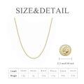 wholesale 925 Sterling Silver Gold Plated Cubic Zirconia Tennis Chain Necklace For Women-0-2