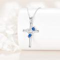 wholesale 925 Sterling Silver Cross Nail Design Pendant Necklace for Women and Men-0-2