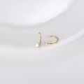 wholesale 14k Gold Triangle Half Huggie Hoop Earrings Wholesale for Women Minimalist Studs Hypoallergenic s for Girls and Teens-0-3