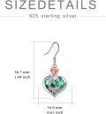 wholesale Christmas Gifts For Mom Mom Earrings With Rose Flower Love Heart 925 Sterling Silver Crystal Dangle Drop Hook Earrings Jewelry -0-5