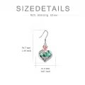 TOUPOP 925 Sterling Silver Crystal Rose Heart Drop Earrings-0-5