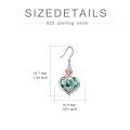 TOUPOP 925 Sterling Silver Crystal Rose Heart Drop Earrings-0-5