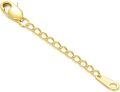 wholesale 10K Yellow Gold 1 2 3 4 5 Necklace Extender Chain w Double Spring Clasp Bracelet Anklet Extension-0-12