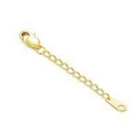 wholesale 10k Gold Extension Chain With Lobster Clasps For Jewelry Making-Style 17 1inch