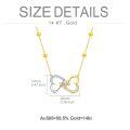 wholesale 14K Gold & CZ Infinity Heart Pendant Necklace for Women - 2-Tone-0-3