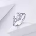 TOUPOP 18K Gold Plated Sterling Silver Moissanite Rings-0-4