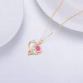 wholesale 14K Gold (Au585) & Moissanite Cosmos Flower Birth Month Necklace - Symbol of Sincerity, Freedom, Eternal Happiness - Hypoallergenic Gift for Women-0-3