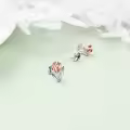 TOUPOP Sterling Silver Tulips Flower Stud Earrings For Women Gifts-0-5