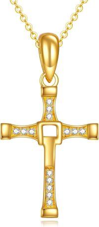 wholesale 14K Gold Celtic Knot Cross Infinity Love Heart Pendant Necklace-Gold Cross Necklace for Women