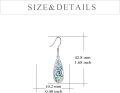 wholesale 925 Sterling Silver Abalone Shell Filigree Teardrop Dangle Earrings  for Women-0-3