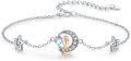 wholesale 925 Sterling Silver Moonstone Starfish Mermaid Charm Bracelet/Anklet Gift for Women-0-0