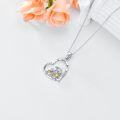 wholesale 925 Sterling Silver Heart-Shaped Squirrel Love Forever Pendant Necklace-0-4