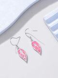 wholesale 925 Sterling Silver Leaf Opal Drop Earrings - Mother's Day Gifts for Women-0-16