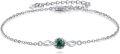 wholesale 925 Sterling Silver Green Moss Agate Infinity Link Bracelet for Women-0-0
