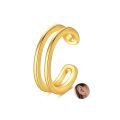 wholesale 14K Real Gold No-Piercing Clip-On Open Hoop Ear Cuff Earrings for Women, Elegant Lightweight 11mm Cartilage Earrings, Hypoallergenic Gift-0-0