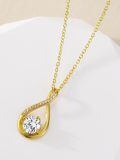 TOUPOP 14K Gold Moissanite Infinity Necklace For Women-0-1