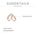 TOUPOP Rose Gold 925 Sterling Silver Moissanite Couple Rings Set Custom Engraved-0-3