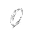 TOUPOP 925 Sterling Silver/10k/14k/18k Gold Moissanite Personalized Wedding Couples Rings Set-0-2