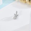wholesale 925 Sterling Silver Blue Sapphire Moon Heart Cow Charm Pendant-0-16