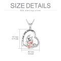 wholesale 925 Sterling Silver Mom Heart Shape Animal Pendant Necklaces for Women Girls Family Love Gift-0-30