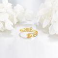 wholesale 14K Gold Adjustable Spoon Ring Open Jewelry Gift for Women-0-4