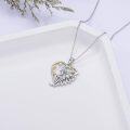 wholesale 925 Sterling Silver Heart Fairy Angel Star Charm Pendant Necklace for Women Girls' Gifts-0-3