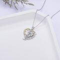 wholesale 925 Sterling Silver Fairy Heart Pendant Necklace-0-3