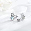 wholesale 925 Sterling Silver Rainbow Moonstone Sloth Stud Earrings - Adorable Gifts for Women & Girls-0-1