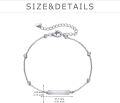 wholesale 925 Sterling Silver White Opal Beaded Chain Adjustable Bracelet s for Women-0-3