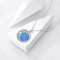 wholesale TOUPOP Celtic Moon Necklaces With Moonstone For Women Sterling Silver Blue Opal Triskele Pendant Necklaces For Her Girls Jewelry Birthday Anniversary Christmas Gifts -0-3
