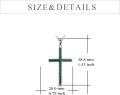 wholesale 925 Sterling Silver & Green Malachite Cross Necklace, Elegant Unique Handcrafted Gift for Women, 18+2 Chain-0-3