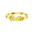 TOUPOP 10k 14k 18k Solid Gold Name Rings Personalized Engraved Jewelry Gift-0-0