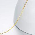 wholesale 10k Solid Gold 1.8mm Dainty Yellow Gold Italian Mirror Link Chain Necklace  for Women Girls 16/18/20/22/24-0-4