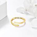 wholesale 14K Gold Just Breathe Inspirational Adjustable Ring - Birthday Gift for Women-0-2