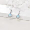 wholesale 925 Sterling Silver Lotus Flower Teardrop Opalite Hypoallergenic Leverback Earrings for Women and Girls-0-3