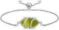 wholesale  Sterling Silver Hexagon Gemstone Bracelet for Women Fine Jewelry Gift -0-24