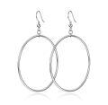 wholesale Gold Sterling Silver Rose Gold Plated Large Hoop Drop Earrings 40 mm-0-0