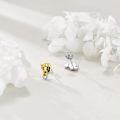 wholesale 925 Sterling Silver Gold Plated Bumblebee Stud Earrings - Cute Insect Jewelry for Women-0-4