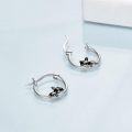 wholesale 925 Sterling Silver French Bulldog Hoop Earrings - Adorable Dog Gift for Her-0-7