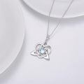 TOUPOP Sterling Silver Irish Celtic Knot Necklace Pendant Jewelry Gift-0-3