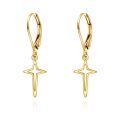 wholesale 14K Gold Star Drop Dangle Leverback Earrings with Diamonds for Women Christian s-0-0