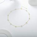 wholesale 14K Gold Freshwater Pearl Station Choker Necklace - Adjustable Length (16-18)-0-4