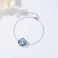 TOUPOP Sterling Silver Blue Crystal Evil Eye Hamsa Tree Of Life Bracelet-0-3