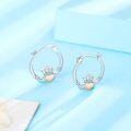 wholesale 925 Sterling Silver Heart Crown Huggie Hoop Earrings for Women Girls with Rose Gold Plated Center Stone Celtic Love Knots s-0-1