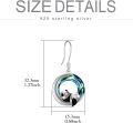 wholesale TOUPOP Panda Earrings Sterling Silver Crystal Origami Panda Earrings For Women Wife Mom Birthday Gifts -0-5