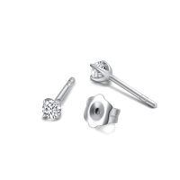 wholesale 925 Sterling Silver Natural Diamond Cluster Flower Stud Earrings for Women-2.5 mm diamond