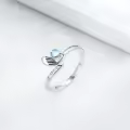 wholesale 925 Sterling Silver Moonstone Hockey Golf Ball Adjustable Rings Wholesale for Women-0-3